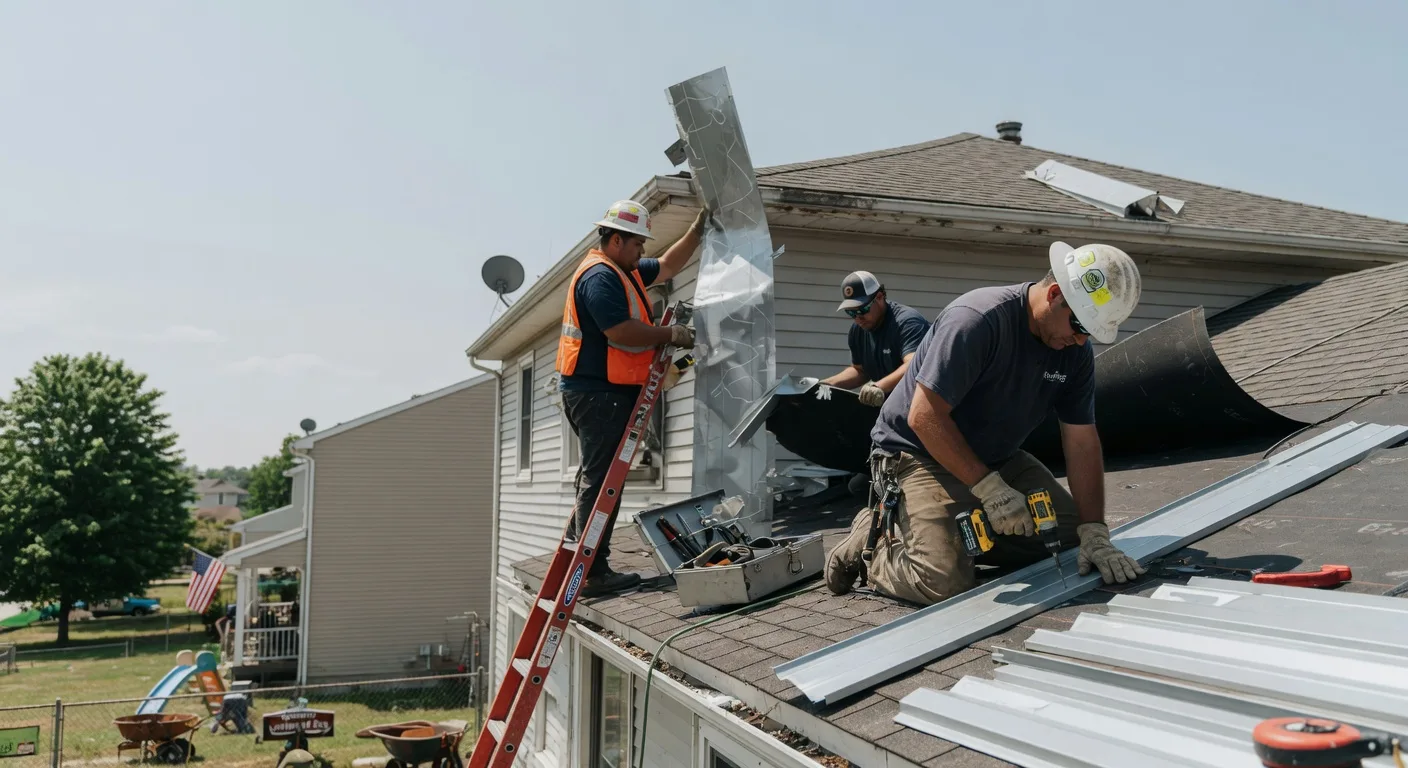 Storm Damage Metal Roof Repair in North Bay, NY